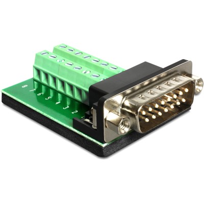 Delock D-Sub 15 pin Gameport male > Terminal block