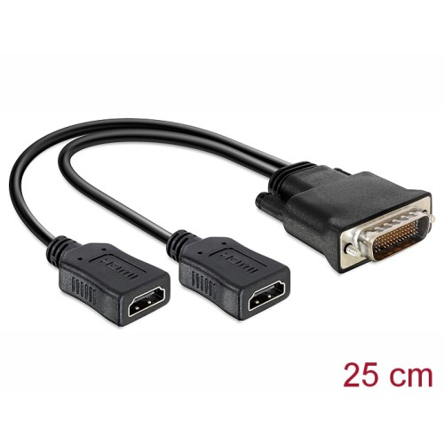Delock Adapter DMS-59 male  2 x HDMI female 20cm