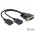 Delock Adapter DMS-59 male  2 x HDMI female 20cm