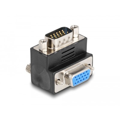 Delock Adapter VGA male to female 90° angled