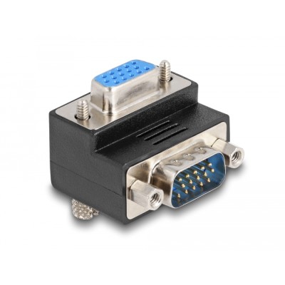 Delock Adapter VGA male to female 90° angled 2