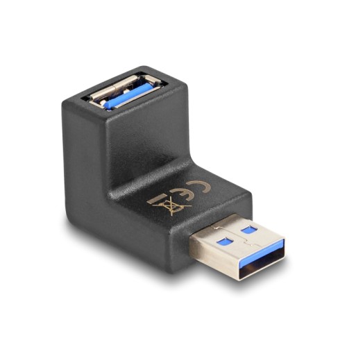 Delock Adapter USB 3.0 male-female angled 270° vertical