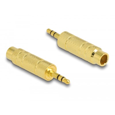 Delock Adapter Stereo plug 3.5 mm 3 pin > Stereo jack 6.35 mm 3 pin metal