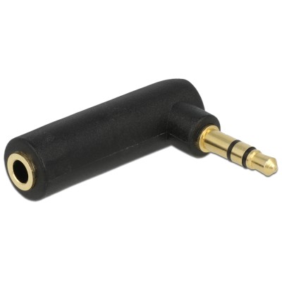 Delock Adapter Audio Stereo Jack 3.5 mm 3 Pin male > female angled