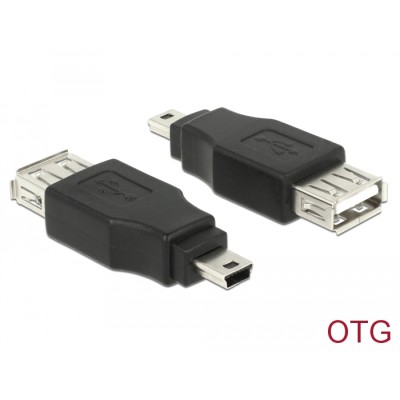 Delock Adapter USB mini male  USB 2.0-A female OTG