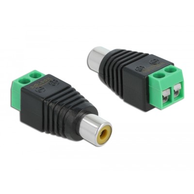 Delock Adapter RCA female > Terminal Block 2 pin