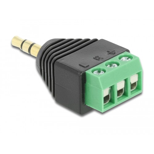 Delock Adapter Stereo plug 3.5 mm  Terminal Block 3 pin