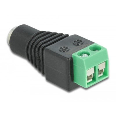 Delock Adapter DC 5.5 x 2.1 mm female > Terminal Block 2 pin 2
