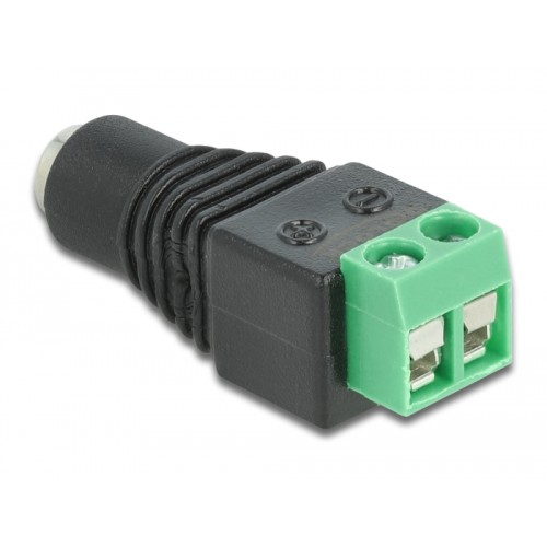 Delock Adapter DC 5.5 x 2.1 mm female > Terminal Block 2 pin