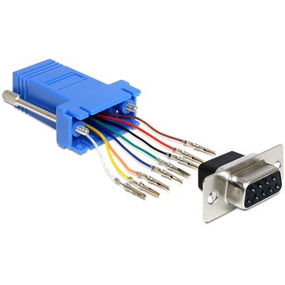 Delock D-Sub 9 Pin female  RJ45 female assembly kit