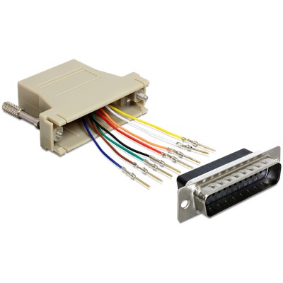 Delock D-Sub 25 Pin male  RJ45 female assembly kit