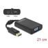 Delock Adapter DisplayPort 1.1 male  VGA female + Audio + Power black