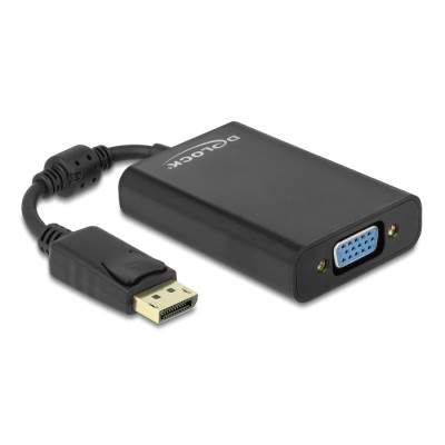 Delock Adapter DisplayPort 1.1 male  VGA female + Audio + Power black 2