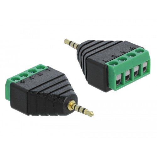 Delock Adapter Stereo plug 2.5 mm  Terminal Block 4 pin