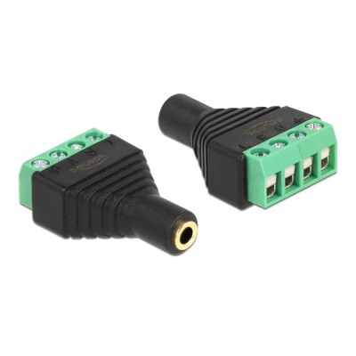Delock Adapter Stereo jack female 3.5 mm > Terminal Block 4 pin