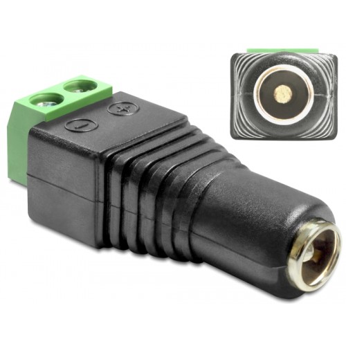 Delock Adapter DC 5.5 x 2.5 mm female > Terminal Block 2 pin
