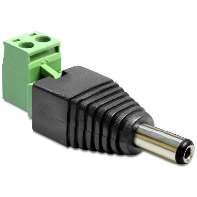 Delock Adapter DC 5.5 x 2.5 mm male > Terminal Block 2 pin 2-part 2