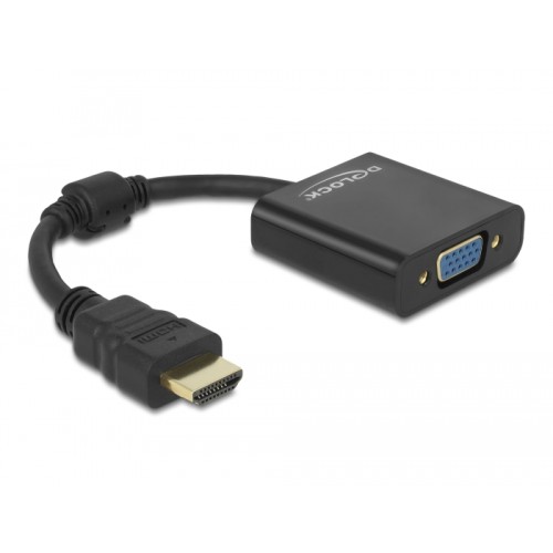 Delock Adapter HDMI male to VGA female black