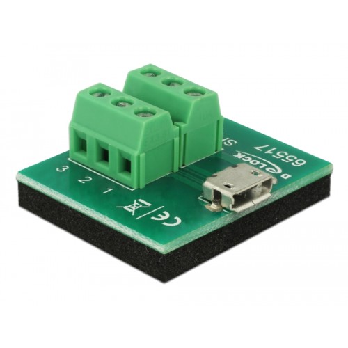 Delock Adapter Micro USB female  Terminal Block 6 pin