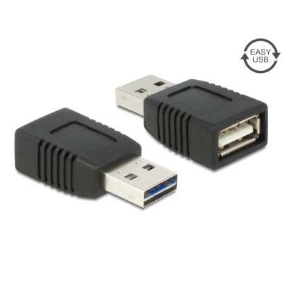 Delock Adapter EASY-USB 2.0-A male  USB 2.0-A female