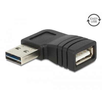 Delock Adapter EASY-USB 2.0-A male  USB 2.0-A female angled left / right