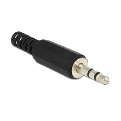 Delock Stereo plug 3.5 mm stereo with bend protection soldering version