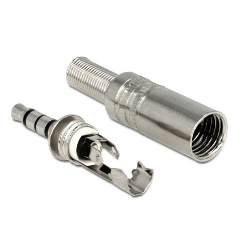 Delock Stereo plug 3.5 mm stereo with bend protection soldering version