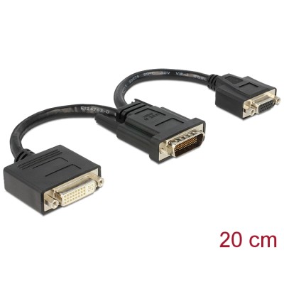 Delock Adapter DMS-59 male  DVI 24+5 female + VGA female 20 cm