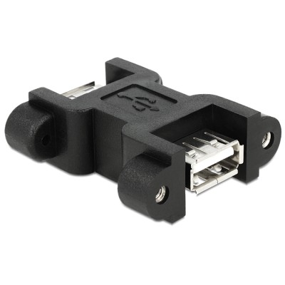 Delock Adapter USB 2.0 type A female  USB type A female with screw nuts