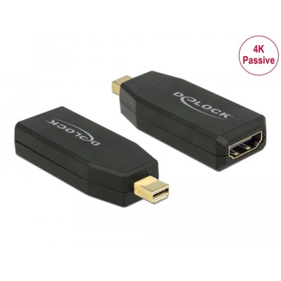 Delock Adapter mini DisplayPort 1.2 male  HDMI female 4K Passive black