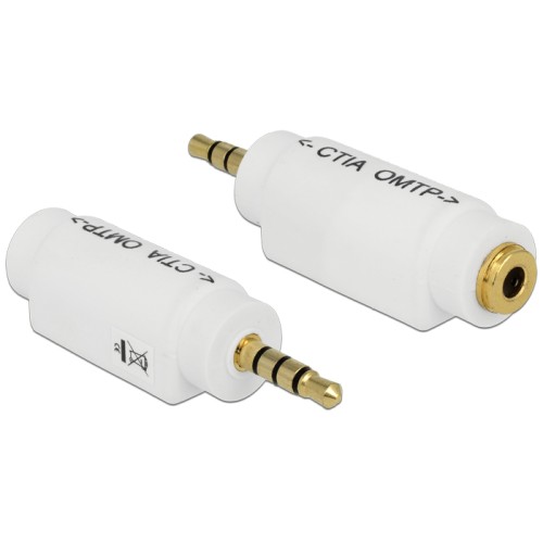 Delock Adapter 3.5 mm 4 pin Stereo jack male > 3.5 mm 4 pin Stereo jack female (changes pin assignment)