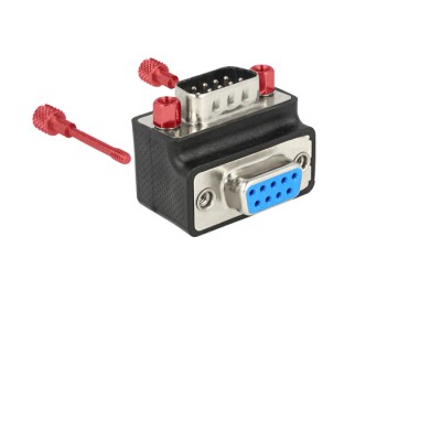 Delock D-Sub 9 pin male  female 90° angled Nut and Screw changeable