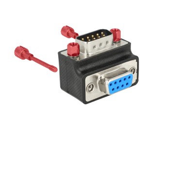 Delock D-Sub 9 pin male  female 270° angled Nut and Screw changeable