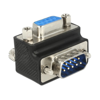 Delock D-Sub 9 pin male  female 270° angled Nut and Screw changeable 2