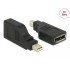 Delock Adapter mini DisplayPort 1.2 male  DisplayPort female 4K 90° turned black