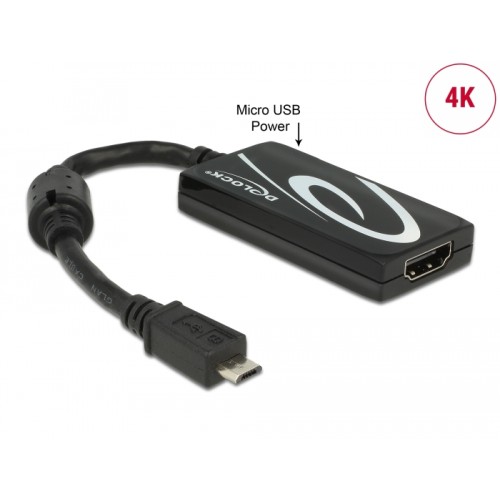 Delock MHL 3.0 Adapter  High Speed HDMI with 4K Ultra-HD Resolution and RCP Premium