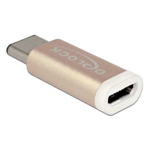 Delock Adapter USB 2.0 Micro-B female > USB Type-C™ 2.0 male coppery
