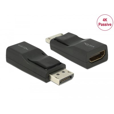 Delock Adapter DisplayPort 1.2 male  HDMI female 4K Passive black