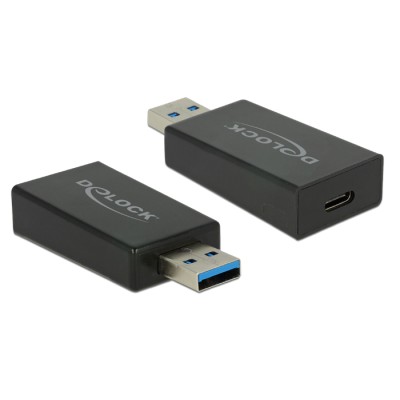Delock Converter USB 3.1 Gen 2 Type-A male  USB Type-C™ female Active black
