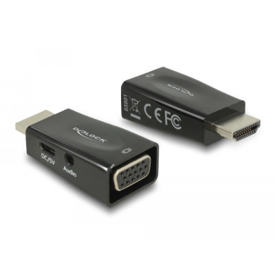 Delock Adapter HDMI-A male  VGA female with Audio