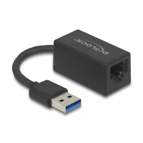 Delock USB Type-A Network Adapter Gigabit LAN 1 x RJ45 compact black