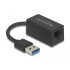 Delock Adapter SuperSpeed USB (USB 3.2 Gen 1) with USB Type-A male > Gigabit LAN 10/100/1000 Mbps compact black
