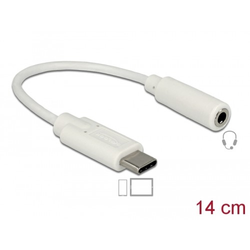 Delock Audio Adapter USB Type-C™ male  Stereo Jack female 14 cm