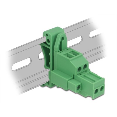 Delock Terminal block set for DIN rail 2 pin with screw lock