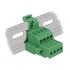 Delock Terminal block set for DIN rail 4 pin with screw lock