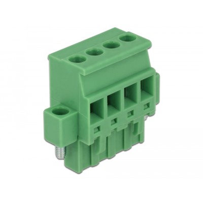 Delock Terminal block set for DIN rail 4 pin with screw lock 2