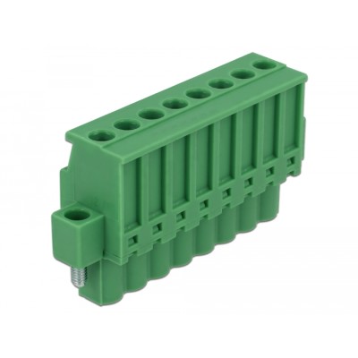 Delock Terminal block set for DIN rail 8 pin with screw lock 2