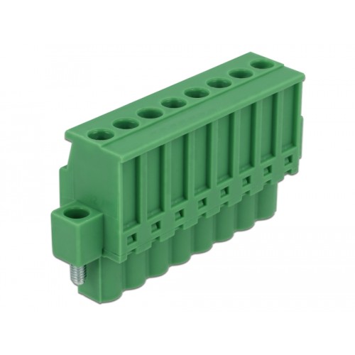 Delock Terminal block set for DIN rail 8 pin with screw lock