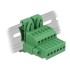 Delock Terminal block set for DIN rail 6 pin with screw lock