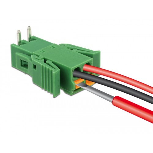 Delock Terminal block set for PCB 2 pin 3.81 mm pitch horizontal